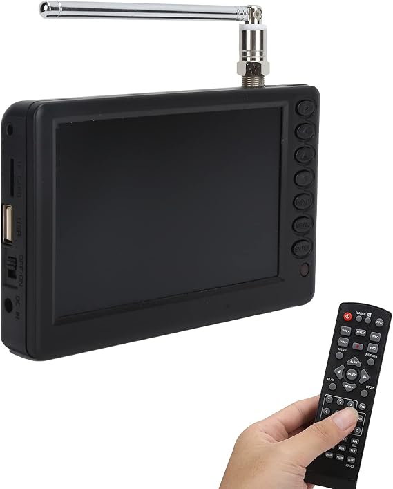 Portable TV with Freeview, LEADSTAR 5 Inch Digital Television Handheld Tvs Small TV for Car Camping Kitchen UK Plug 110‑220V Dheld 5 Portable
