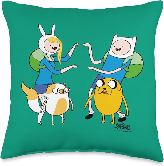 Adventure Time Meet Up Throw Pillow