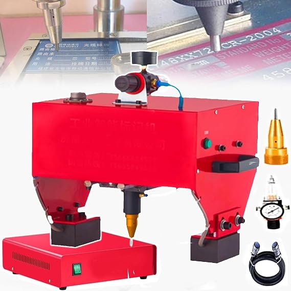 Portable Pneumatic Dot Peen Metal Marking Machine,Electric Dot Peen Engraving Marking Machine,Rotary Marking Machine,for Make Letters Serial Numbers VIN Codes Number