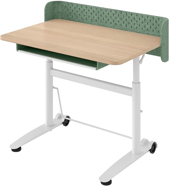 Ergotopia Children's Desk Height Adjustable - Ergonomic Student Desk for Children from 6 Years, Growing Desk for Primary School & Homework