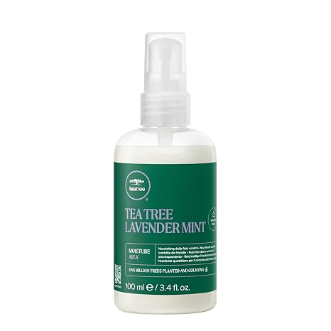 Tea Tree Lavender Mint Moisture Milk, Leave-In Conditioner, For Coarse, Curly + Dry Hair, 3.4 fl. oz.