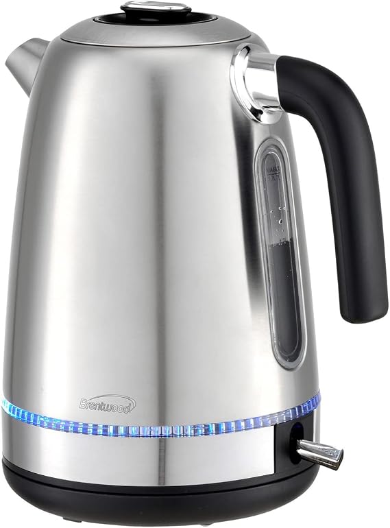 Brentwood KT-1792S 7-Cup 1,500-Watt Cordless Electric Stainless Steel Kettle