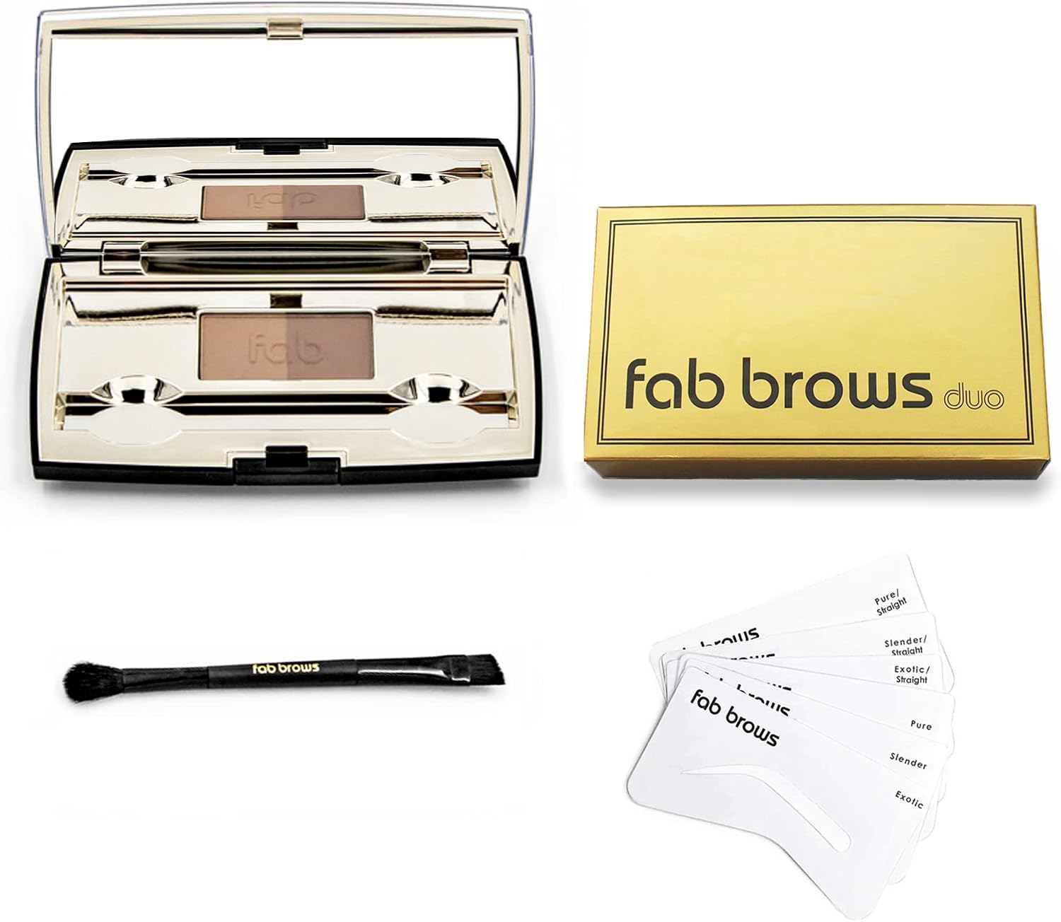 Fab Brows Duo Eyebrow Kit - Light  Medium Brown