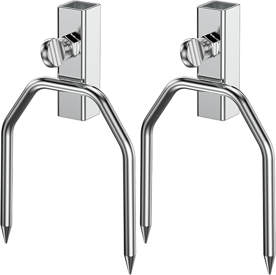 onlyfire 6104 Chromed Heavy Duty BBQ Rotisserie Meat Fork (1 Pair)