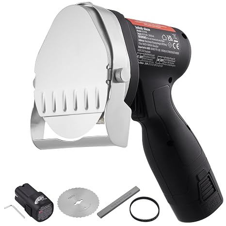 VEVOR Kebab Cutter 80 W Kebab Cutter Wireless Electric Knife Gyro Knife Electric Shawarma Kebab Knife 0-8 mm Adjustable Thickness Commercial Kebab Slicer with 100 mm Blades Black