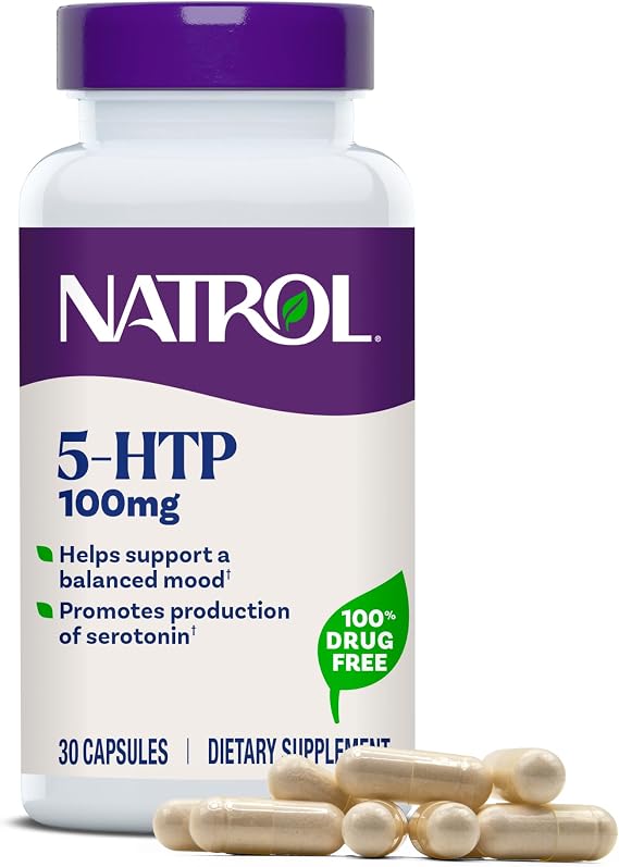 Natrol 5-HTP 100 mg, for a Balanced Mood, 30 Capsules