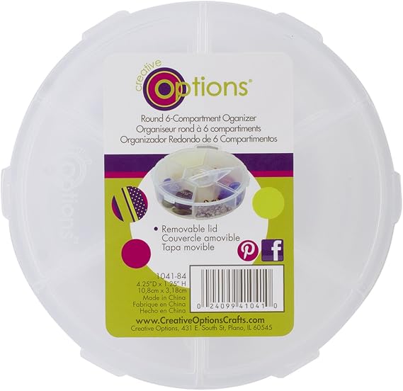 Creative Options 1041-84 Round 6-Compartment Utility Organizer