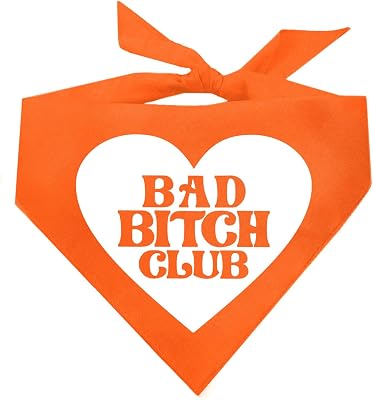 Bad Btch Club Dog Bandana Orange, XS 353