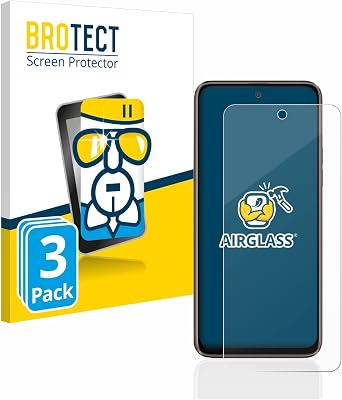 brotect Glass Screen Protector Film Compatible with HTC U23 Pro 3 Pack - Glass-Foil 9H Protection [Scratch Resistant, High Clarity]
