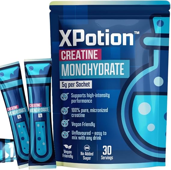 Creatine Monohydrate Sachets – 30 x 5g Micronised Servings | Pure, Unflavoured Creatine Powder | Supports Strength, Power & Muscle Recovery | No Fillers