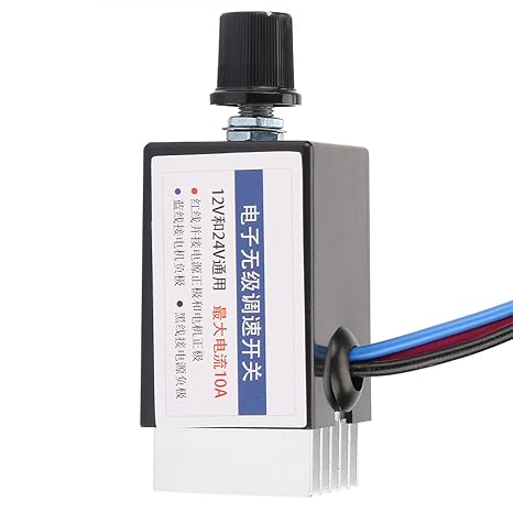 Universal DC 12V / 24V Motor Speed Controller Switch for Car Truck Fan Heater Control Rheostat 12v dc Fan Controller