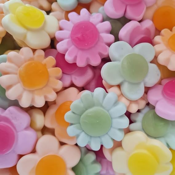 Krazy Kandi 1kg Bulk Sweets – Pick Your Favourite Mix! Fizzy, Jelly, Sour & Gummy Options – Retro Pick & Mix Candy Bags, Party Treats, Sweet Gift Idea (Happy Flowers)