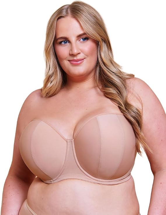 Curvy Kate Women's Luxe Strapless Multiway Underwire Bra, CK2601, Latte, 34G