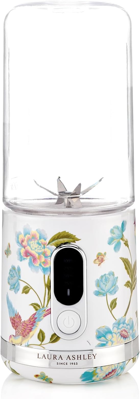 Laura Ashley Elveden White Portable Blender, Smoothie Maker