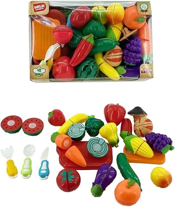 Urt007-kutu-3 41 Pcs Kesİlebİlen Meyve Sebze Manav