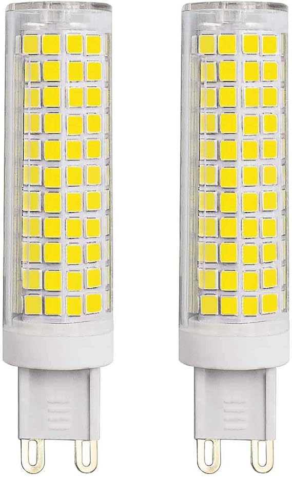 G9 LED Light Bulbs 10W Equivalent to 100W Halogen Cool White 6500k 1000 Lumen 220V-240V Energy Saving G9 Bi-Pin Base Bulb (Pack of 2) [Energy Class E]