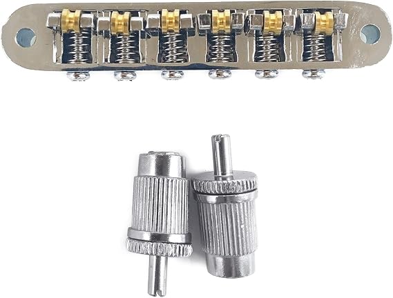 Guitar Tune-O-Matic Roller Saddle Bridge Replacement 6 String Electric Guitar Hardtail Bridge Guitar Parts Easy to Use