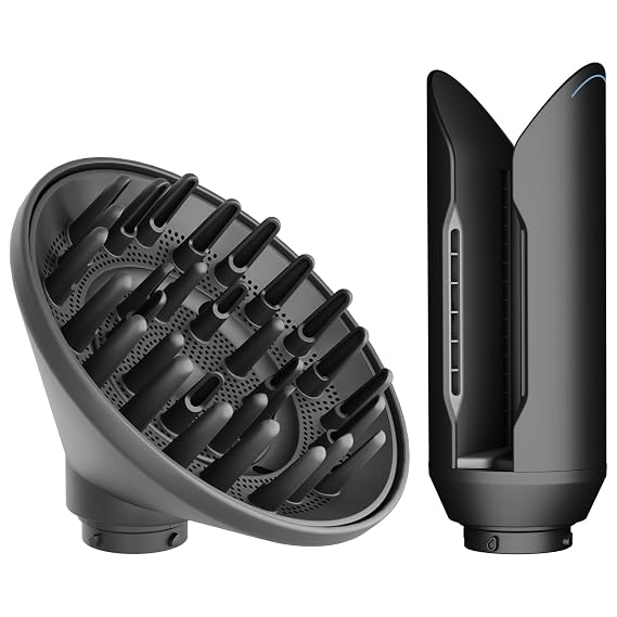Upgraded Hair Straightener Attachment and Large Diffuser Attachment for Dyson Airwrap HS01 HS05 HS08 Accessories