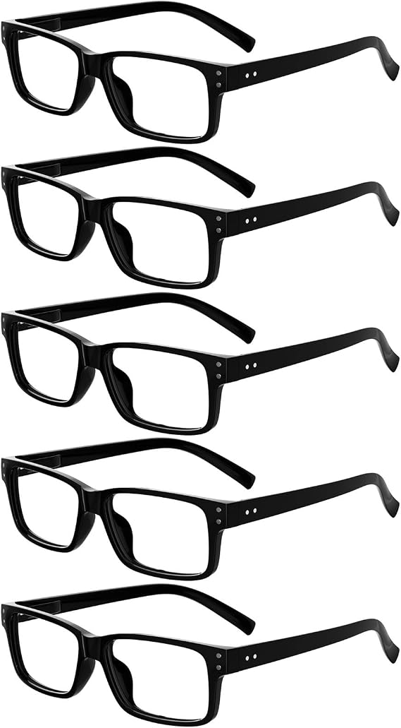 Eyekepper Classic Spring Hinge Reading Glasses Sun Reading Glasses Pack of 5