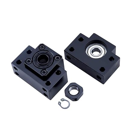 BK12 BF12 Bearing End Blocks, for Ballscrew 16mm Linear Motion CNC Ball Screw SFU1604 SFU1605 SFU1610, with Deep Groove Ball Bearing