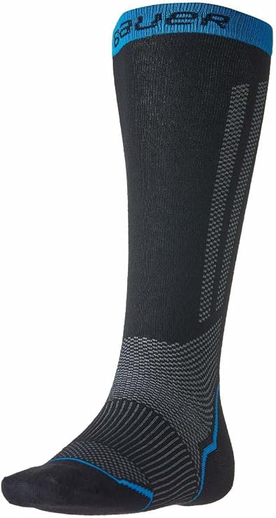 Bauer Hockey S21 Performance TALL Skate Socks - Moisture Wicking, Odor Resistant
