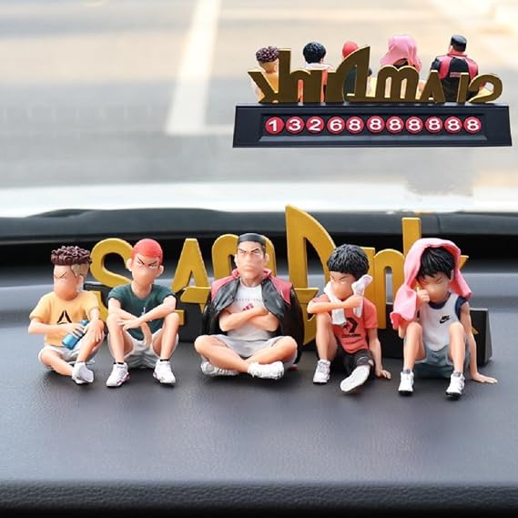 Slam Dunk Sakuragi Hanamichi, Miyagi Ryota, Rukawa Kaede 5-Piece Set Model Toys, Car Accessories, Anime Characters Sakuragi Hanamichi, Rukawa Kaede Car Interior Accessories
