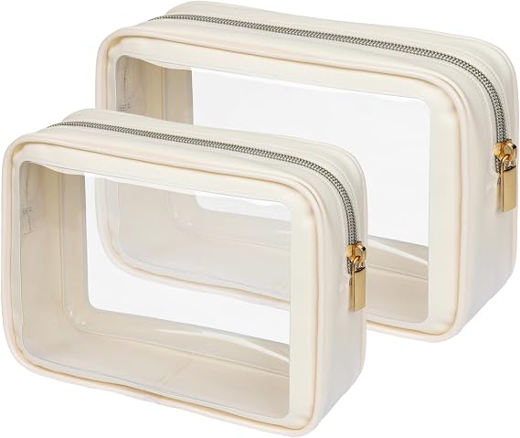 PACKISM Clear Makeup Bag Foldable - TSA Approved Toiletry Bag for Travel
