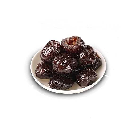 FU PAI E JIAO Jujube Pitted, Organic Dried Chinese Jujube Individually Non-GMO, Dates Honey Preserved Fruit No Additives, Candied Fruit Sweet Caramel Flavor Chewy Texture No Pits