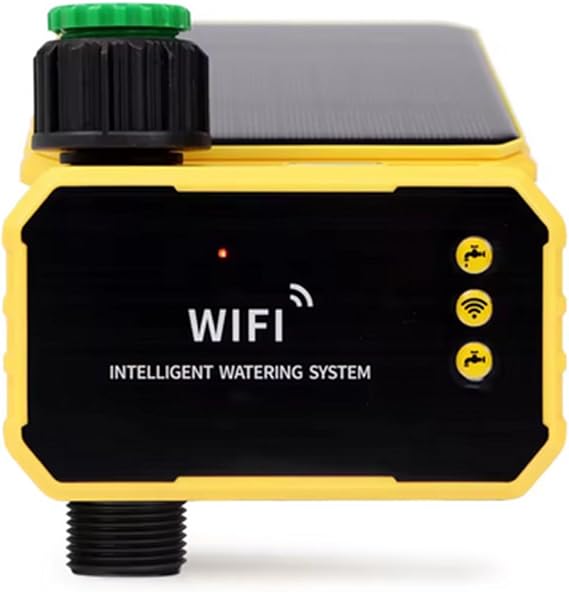 Solar Irrigation Timer - Smart WiFi Water Sprinkler Timer Programmable Automatic Irrigation System for Garden Lawn(1 Outlet)