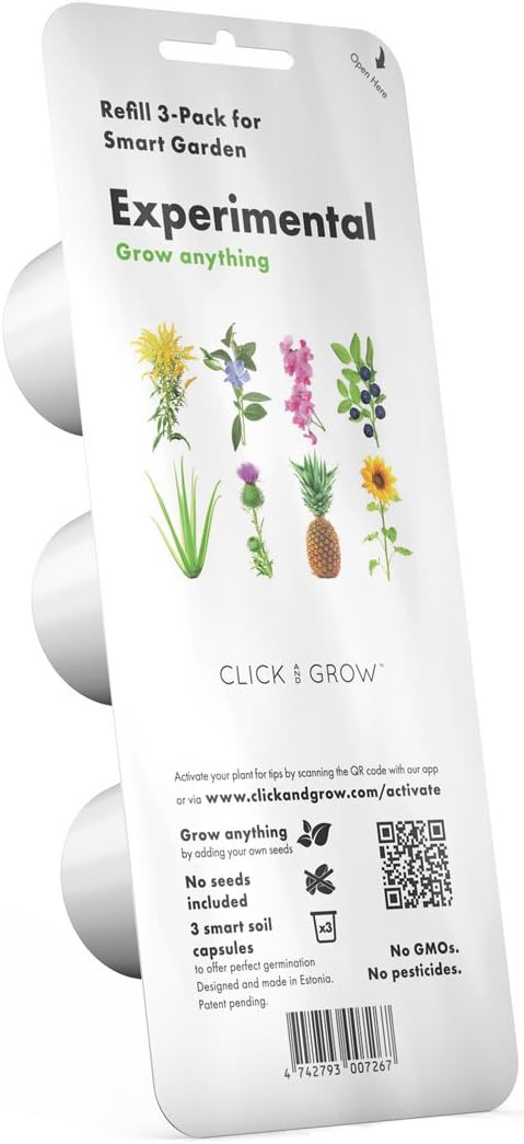 Click & Grow Seedless Grow Anything Pods 3 Pack, Experimental Plant Pods for Gardening Adventures