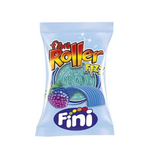 Fini Blue Raspberry Rollers Extra Sour Candy (40 count)