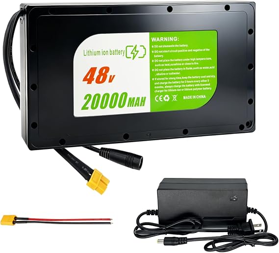 48V 20Ah Battery Pack, 48V Universal Power Pack with 30A BMS, Waterproof&Shockproof Case, for 200W-1200W Outdoor Projects (48V 20Ah)
