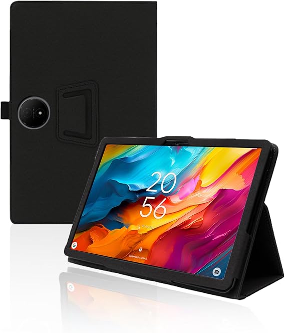 for TCL NXTPAPER 14 Tablet 14.3" Case, Folding Stand Protective Cover with Pencil Holder and Wrist Strap,Full Protection, Premium PU, Scratch Resistant for TCL NXTPAPER 14 2024 (Black)