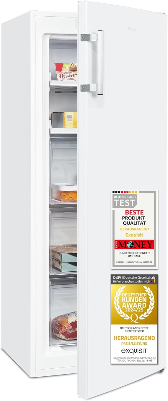 Exquisit GS5231-NF-H-040C Freezer - 161 L - NoFrost - White [Energy Class C]