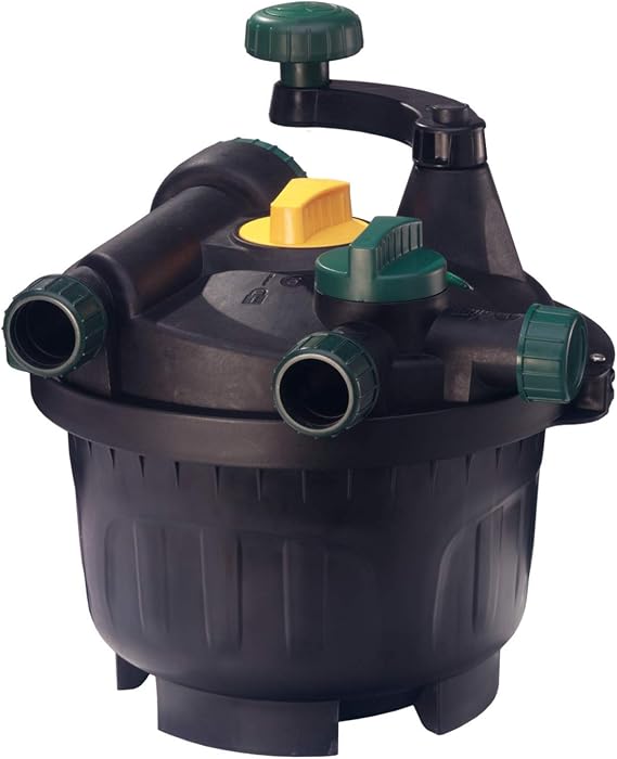 Blagdon Clean Pond Machine, Clean Foam Free Pressure Filter, UV Clarifier Light, Chi Media, Mechanical & Biological Filtration, Turn to Wash Clean Hands System, for Ponds up to 7000 Litres, Black