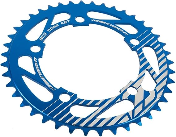 Insight 5-Bolt BMX Chainring 110mm BCD 44T Blue