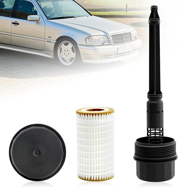 1121800710 Oil Filter Housing Cover Cap Compatible with W202 W203 C280 C320 CL55 AMG W210 W211 E320 E430 E55 AMG W163 W220 R170 3.2L 5.0L