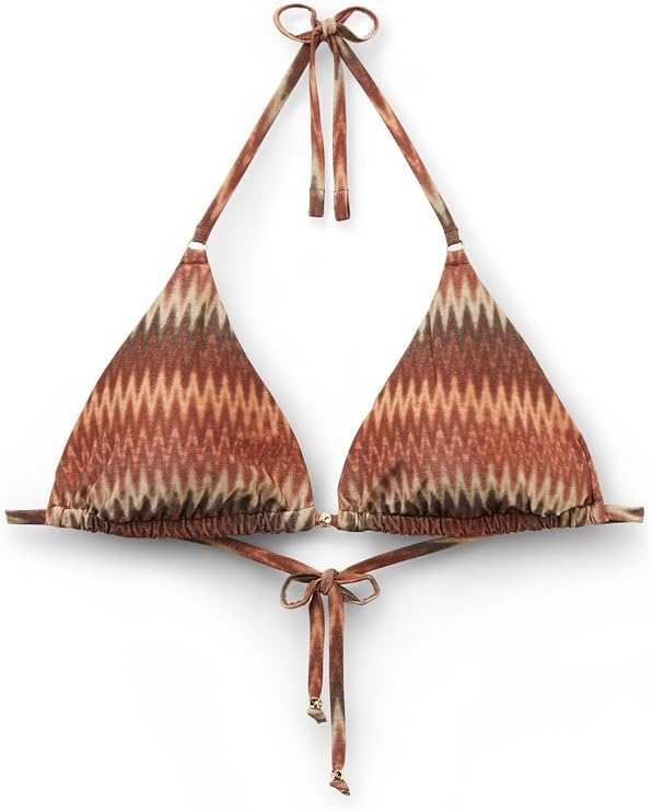CALZEDONIA Golden Chevron Triangle Swimsuit Top