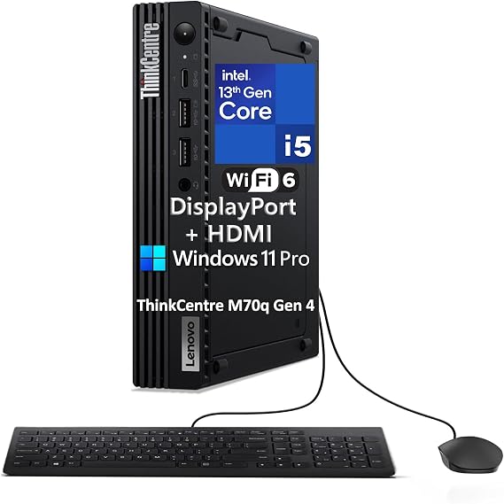 Lenovo ThinkCentre M70q G4 i5-13400T 8GB DDR5 512GB SSD Desktop Computer