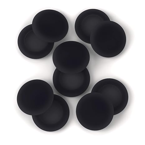 Headset Ear Foam Earpads Sponge Cushion Covers (Black) 5 Pairs