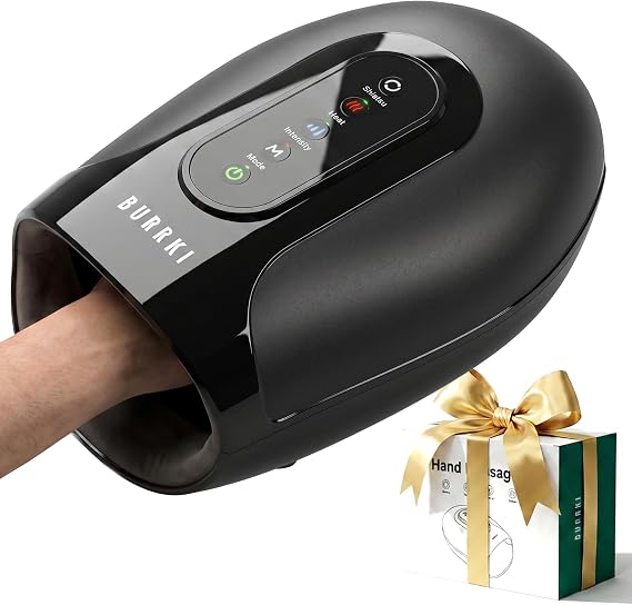 Cordless Hand Massager with Heat & Targeted Palm Kneading Rollers Massage
