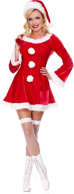 Adult Sleigh Hottie Santa Costume - Red/White - XS