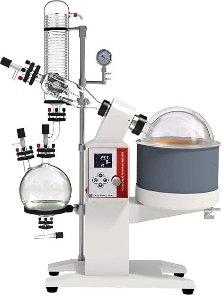 Across International SE13c.UL.110 SolventVap 1.3 gal/5 L Rotary Evaporator UL/CSA Crtfd w Dry Ice Condenser, Motorized Lift, 110V, 2300W, 21 Amp, Temp Range: 99 Degree C, Borosilicate Glass 3.3, SS