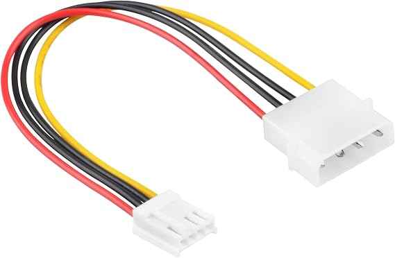 4-pin Molex Male (LP4) to 4-pin Floppy FDD Female (SP4) Power Adapter Cable