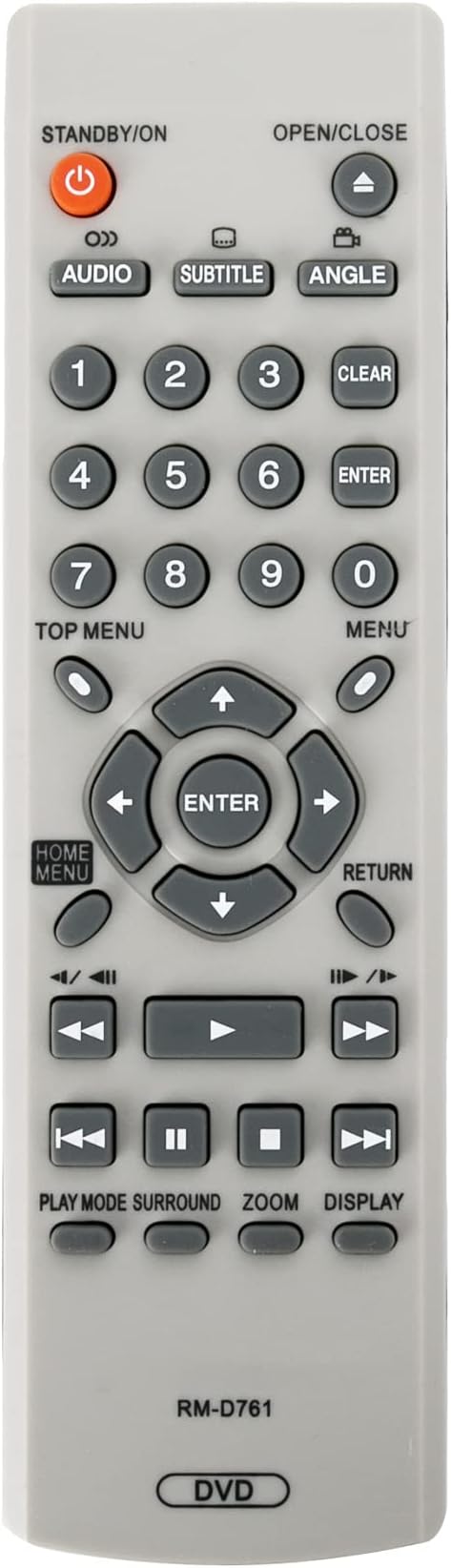 RM-D761 Replacement Remote Compatible with Pioneer DVD Player DV-250 DV-251 DV-260 DV-263 DV-270 DV-271 DV-275 DV-300 DV-353 DV-360 DV-363 DV393S DV-463 DV-464 DV-2650 DV-266-S DV-270-S DV-271-S