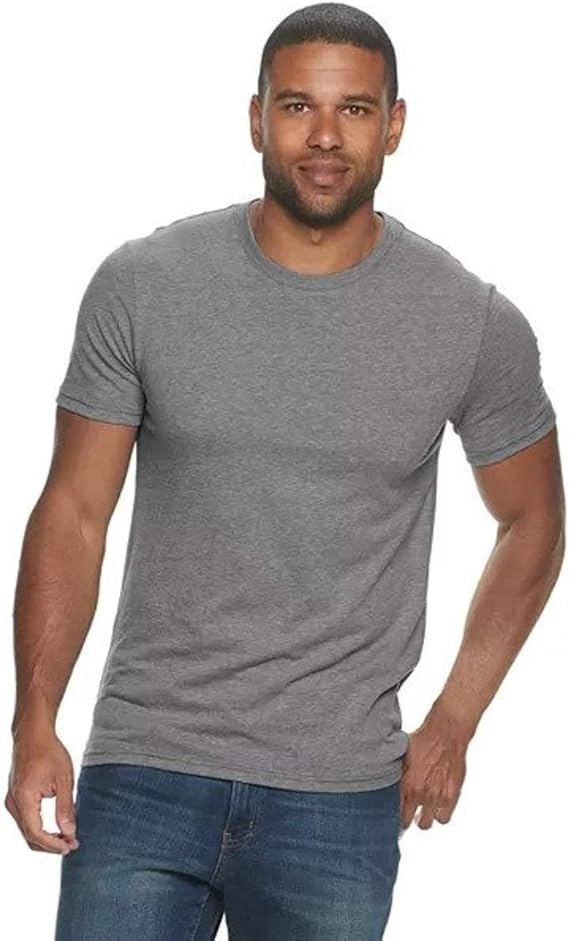 Sonoma Goods for Life Men's Supersoft Solid Crewneck Tee (Carbon Gray, Small)