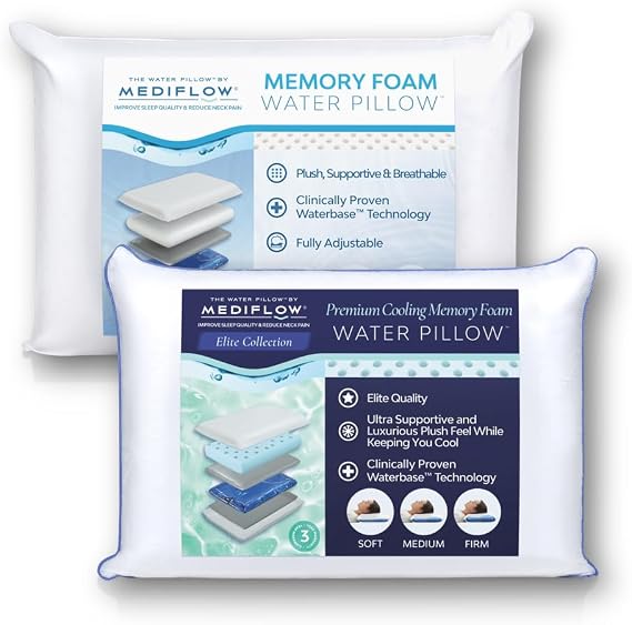 Mediflow Original & Elite Cooling Gel Foam Water Pillow Pack