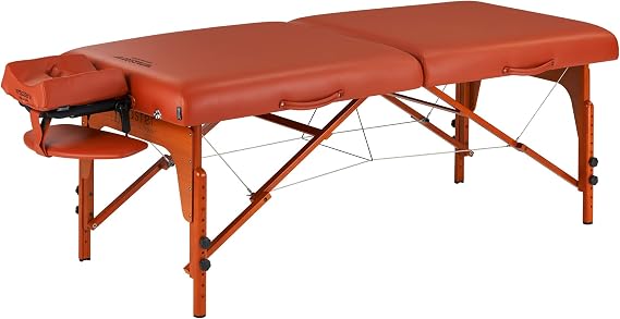 Master Massage Montclair Reiki Panel Portable Massage Table Package, Ideal for Spa, Hotel, Massage, Salon, Facial and Beauty Use, 79cm Exra Wide in Mountain Red