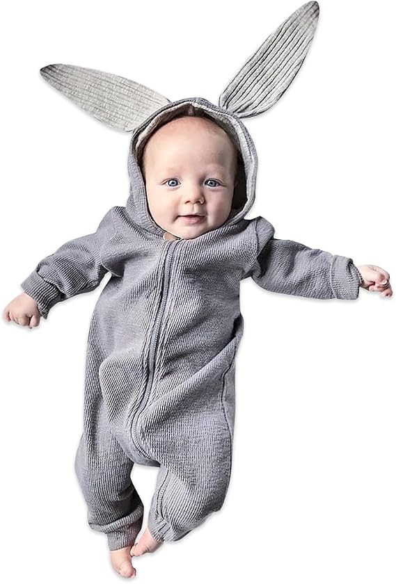 Simplee kids Baby Bunny Outfits Romper,Zipper Up