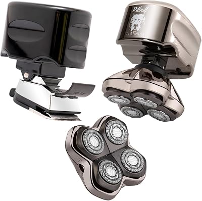 Skull Shaver Pitbull Platinum Pro with Ultimate Grooming Kit of Beast Clipper Duo and Forte 4 Head Replacement Blade, Perfect Gifts for Your Loved Ones